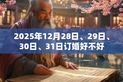 2025年12月28日、29日、30日、31日订婚好不好