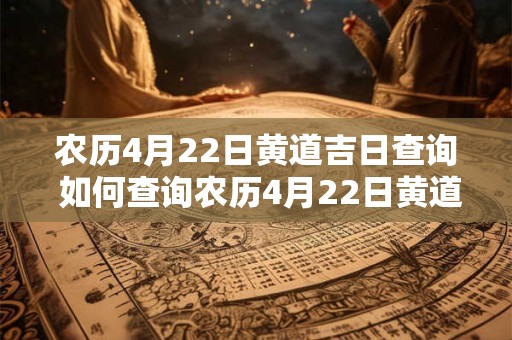 农历4月22日黄道吉日查询 如何查询农历4月22日黄道吉日