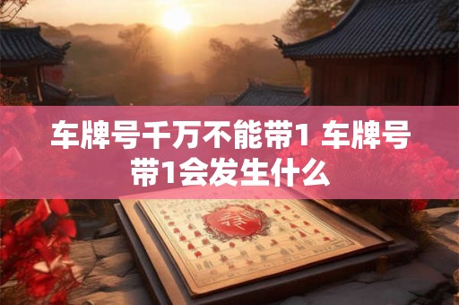 车牌号千万不能带1 车牌号带1会发生什么