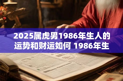 2025属虎男1986年生人的运势和财运如何 1986年生属虎男在2025年的运势和财运如何