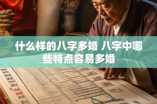 什么样的八字多婚 八字中哪些特点容易多婚