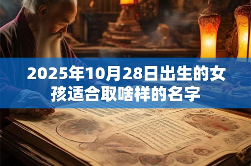 2025年10月28日出生的女孩适合取啥样的名字