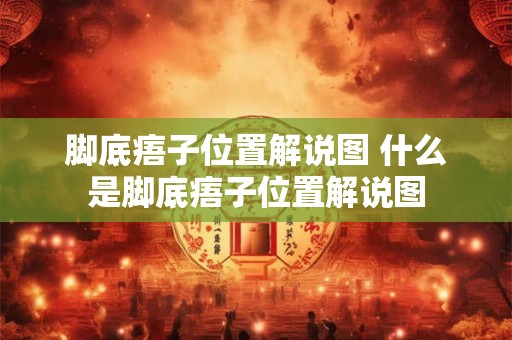 脚底痦子位置解说图 什么是脚底痦子位置解说图
