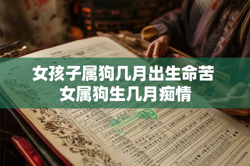 女孩子属狗几月出生命苦 女属狗生几月痴情