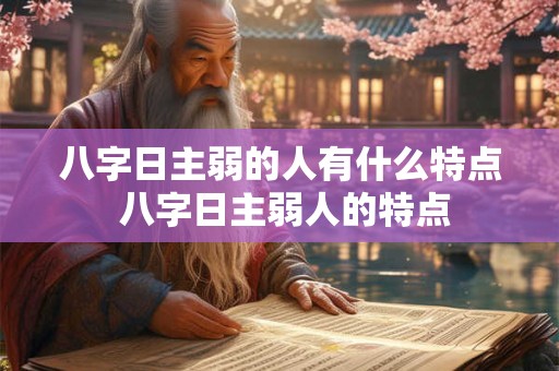 八字日主弱的人有什么特点 八字日主弱人的特点
