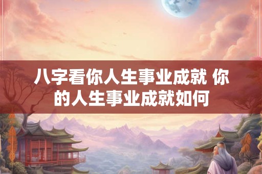 八字看你人生事业成就 你的人生事业成就如何