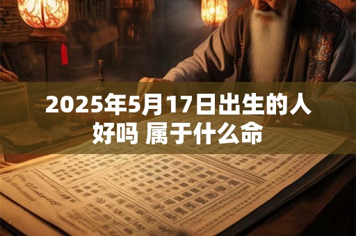 2025年5月17日出生的人好吗 属于什么命