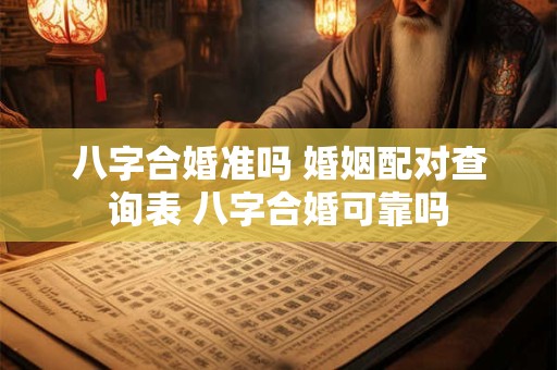 八字合婚准吗 婚姻配对查询表 八字合婚可靠吗