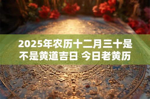 2025年农历十二月三十是不是黄道吉日 今日老黄历卦象