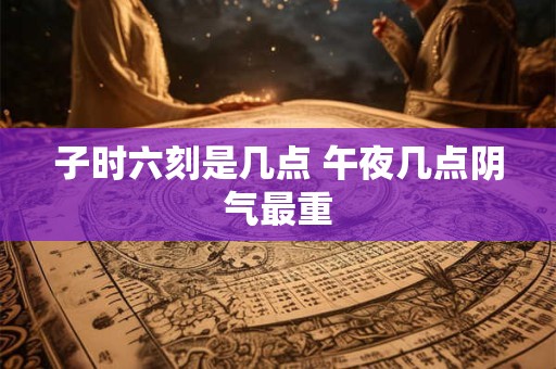 子时六刻是几点 午夜几点阴气最重