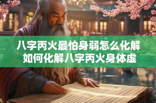 八字丙火最怕身弱怎么化解 如何化解八字丙火身体虚弱问题