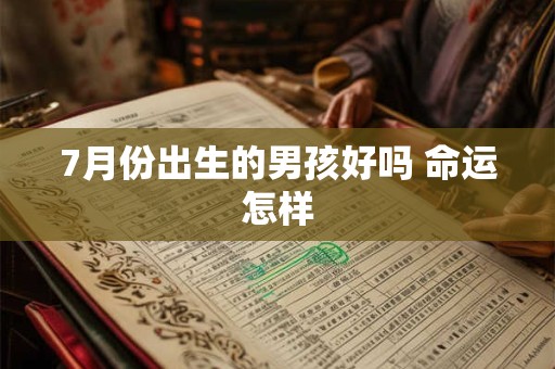 7月份出生的男孩好吗 命运怎样