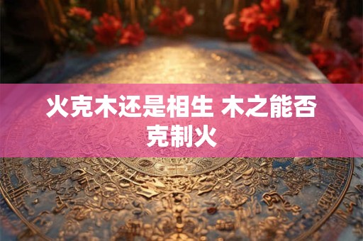 火克木还是相生 木之能否克制火