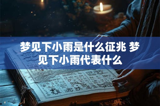 梦见下小雨是什么征兆 梦见下小雨代表什么
