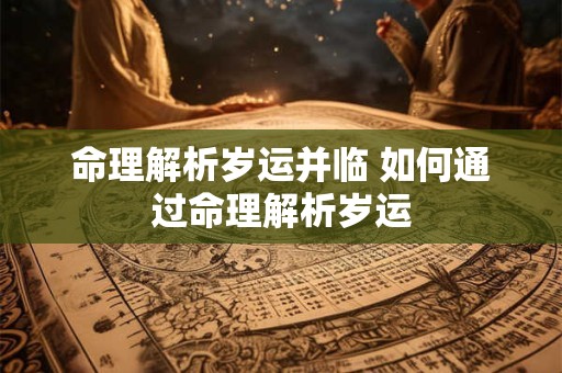 命理解析岁运并临 如何通过命理解析岁运