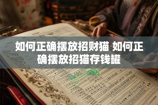 如何正确摆放招财猫 如何正确摆放招猫存钱罐