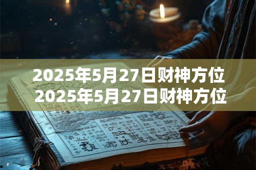 2025年5月27日财神方位 2025年5月27日财神方位在哪