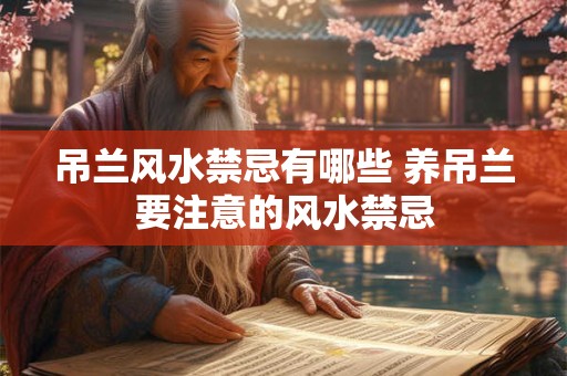 吊兰风水禁忌有哪些 养吊兰要注意的风水禁忌