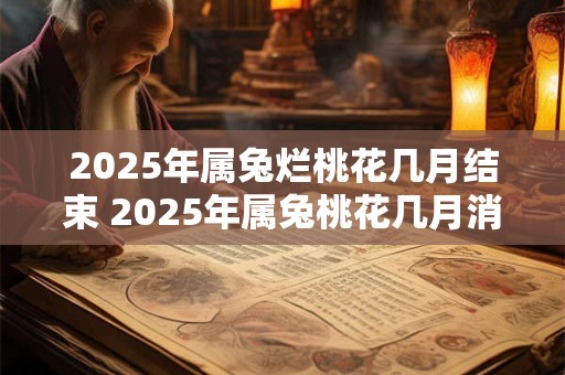 2025年属兔烂桃花几月结束 2025年属兔桃花几月消退