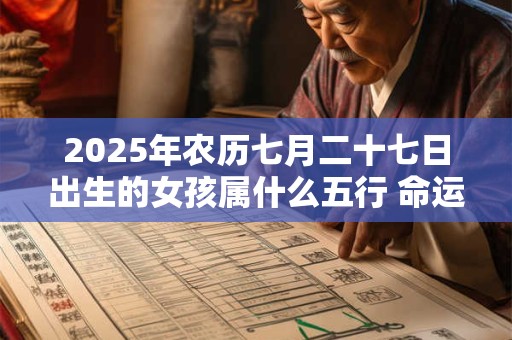 2025年农历七月二十七日出生的女孩属什么五行 命运好吗