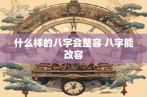 什么样的八字会整容 八字能改容
