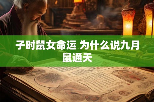 子时鼠女命运 为什么说九月鼠通天