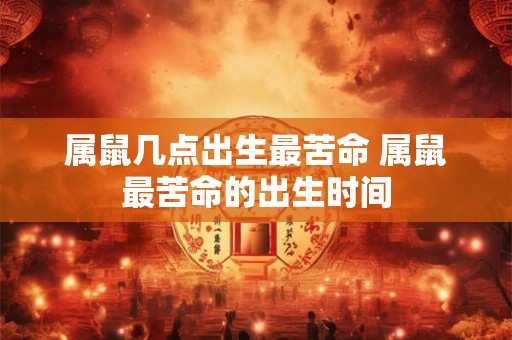 属鼠几点出生最苦命 属鼠最苦命的出生时间