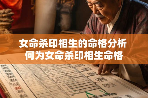 女命杀印相生的命格分析 何为女命杀印相生命格