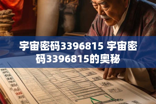 宇宙密码3396815 宇宙密码3396815的奥秘