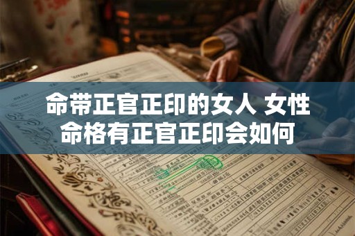 命带正官正印的女人 女性命格有正官正印会如何
