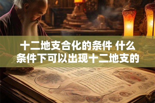 十二地支合化的条件 什么条件下可以出现十二地支的合化