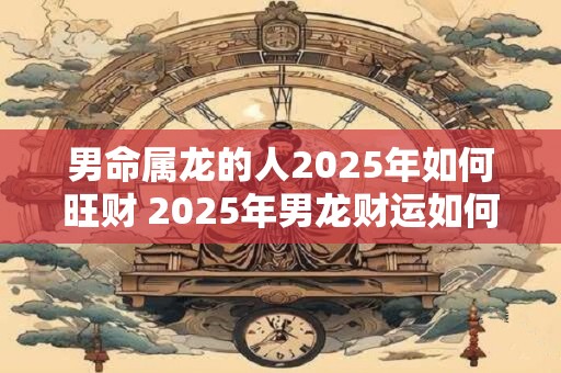 男命属龙的人2025年如何旺财 2025年男龙财运如何