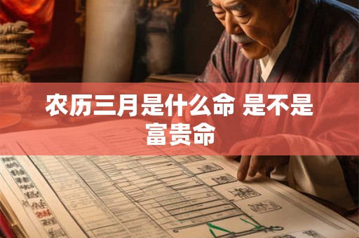 农历三月是什么命 是不是富贵命