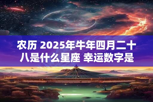 农历 2025年牛年四月二十八是什么星座 幸运数字是什么