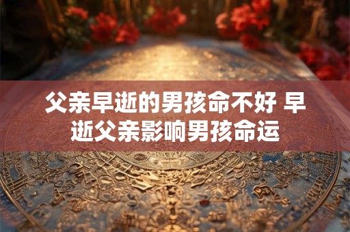 父亲早逝的男孩命不好 早逝父亲影响男孩命运