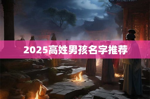 2025高姓男孩名字推荐