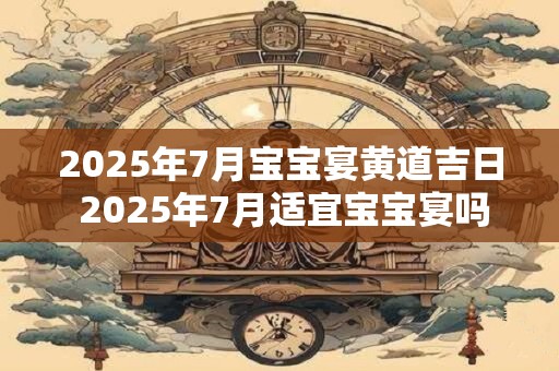 2025年7月宝宝宴黄道吉日 2025年7月适宜宝宝宴吗
