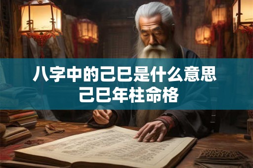 八字中的己巳是什么意思  己巳年柱命格