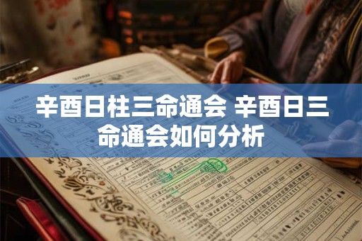 辛酉日柱三命通会 辛酉日三命通会如何分析
