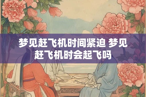 梦见赶飞机时间紧迫 梦见赶飞机时会起飞吗