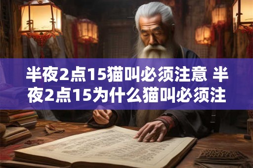 半夜2点15猫叫必须注意 半夜2点15为什么猫叫必须注意
