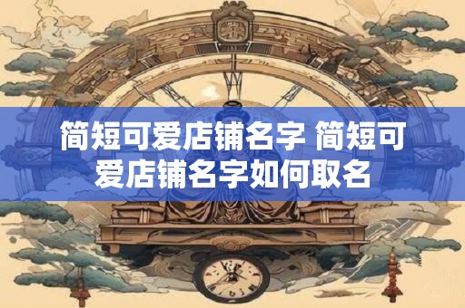 简短可爱店铺名字 简短可爱店铺名字如何取名