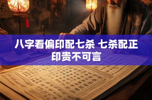 八字看偏印配七杀 七杀配正印贵不可言
