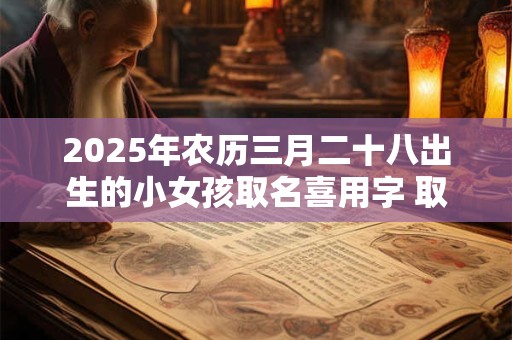 2025年农历三月二十八出生的小女孩取名喜用字 取什么名字最吉利