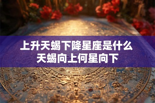 上升天蝎下降星座是什么 天蝎向上何星向下