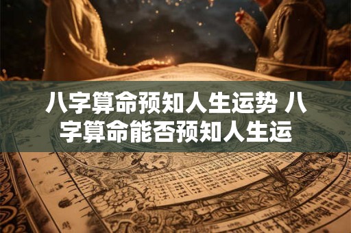 八字算命预知人生运势 八字算命能否预知人生运