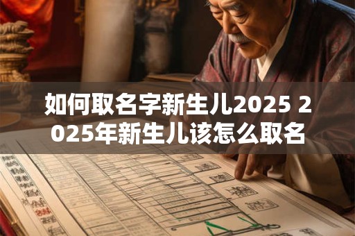 如何取名字新生儿2025 2025年新生儿该怎么取名 如何取名字新生儿2025 2025年新生儿该怎么取名