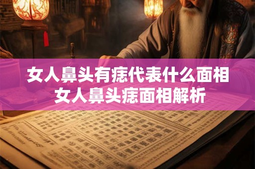 女人鼻头有痣代表什么面相 女人鼻头痣面相解析
