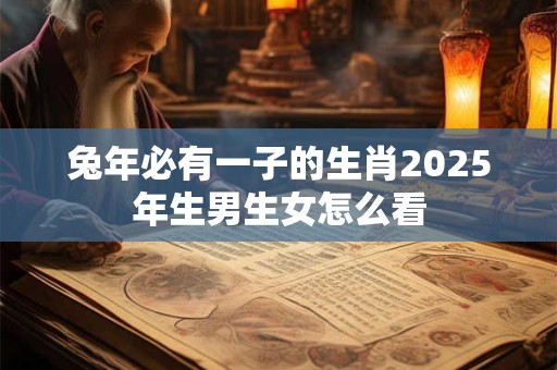 兔年必有一子的生肖2025年生男生女怎么看