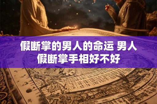 假断掌的男人的命运 男人假断掌手相好不好